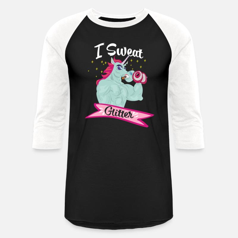 I sweat glitter muscular unicorn sport 